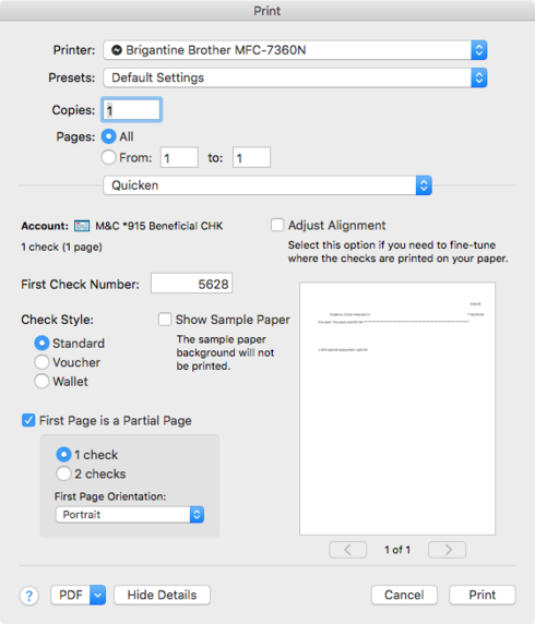 Quicken For Mac 2018 How To Change Printer Settings